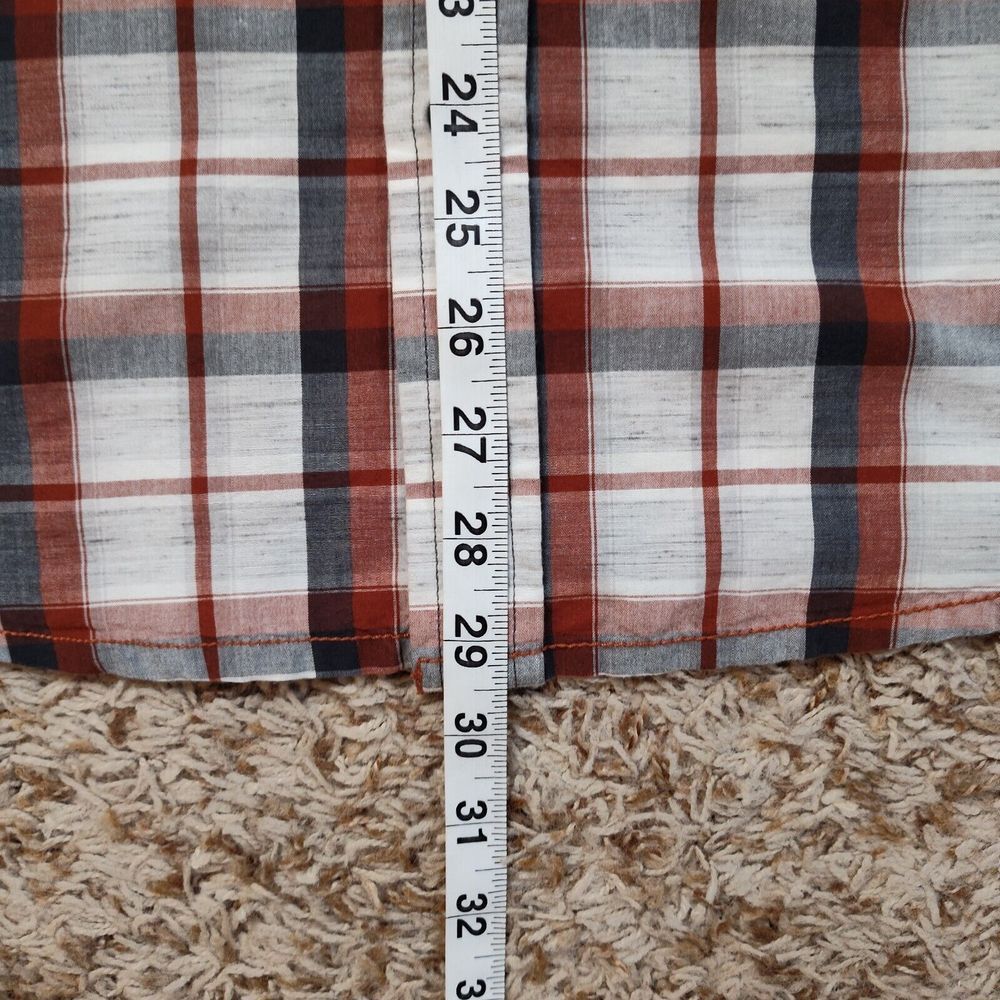 Prana Men‎ Sz L Plaid Short Sleeve Button Up Shirt - Picture 7 of 10